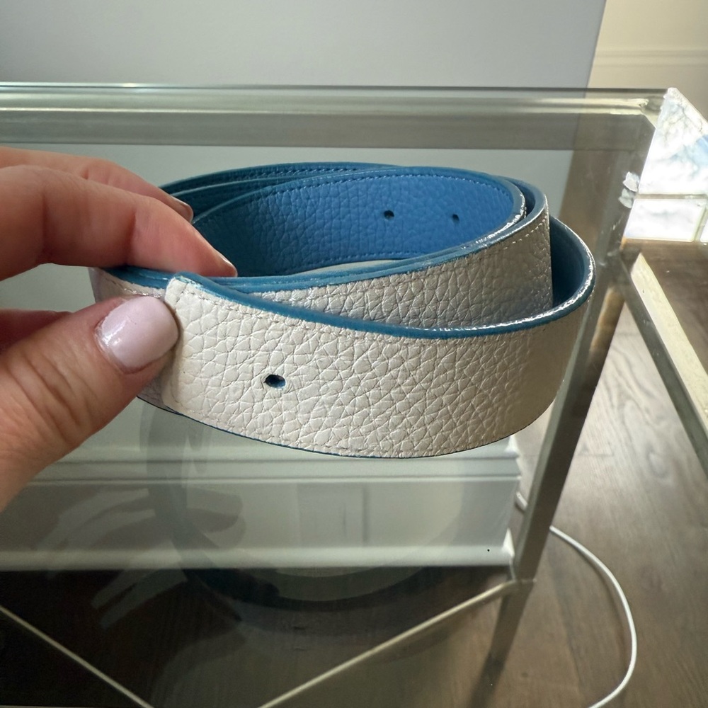 Louis Vuitton White Leather Strap